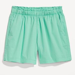 NWT OLD Navy  High-Waisted Poplin Pull-On Shorts 5-inch inseam Subtle Green 2X